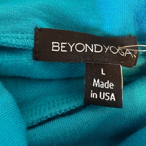 Beyond Yoga All Time Blue Blow Turtleneck Cropped Pullover Size L - Picture 5 of 7